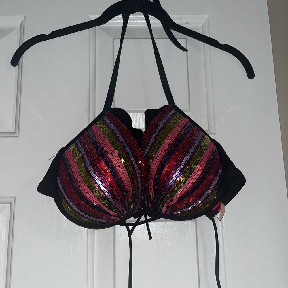 Sequin bikini top 34DD Victoria secret